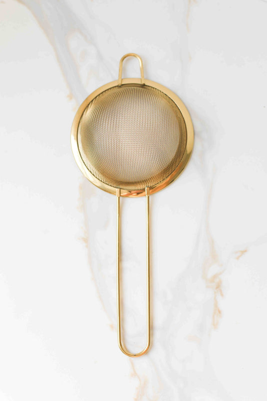Stainless Steel Gold Mesh Strainer Sifter