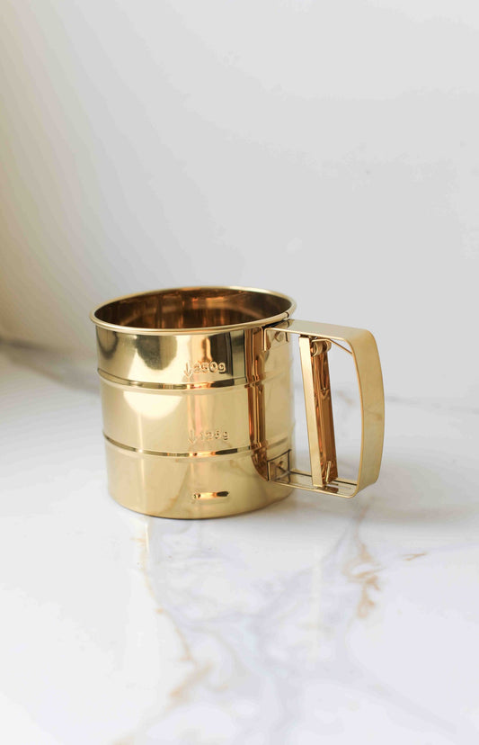Gold Stainless Steel Flour Sifter