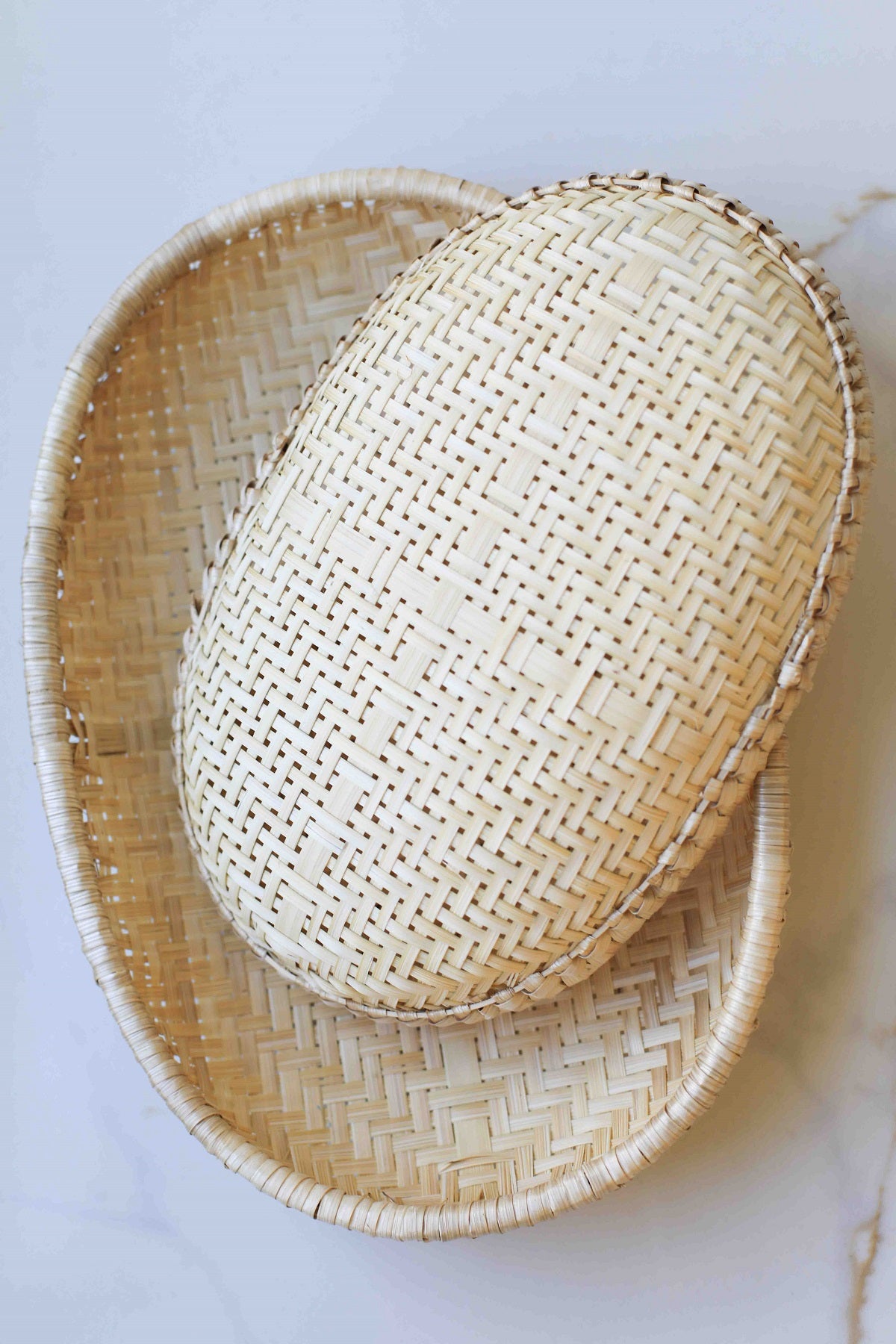 Smoked Bamboo Woven Basket Tray(Campfire Odor)