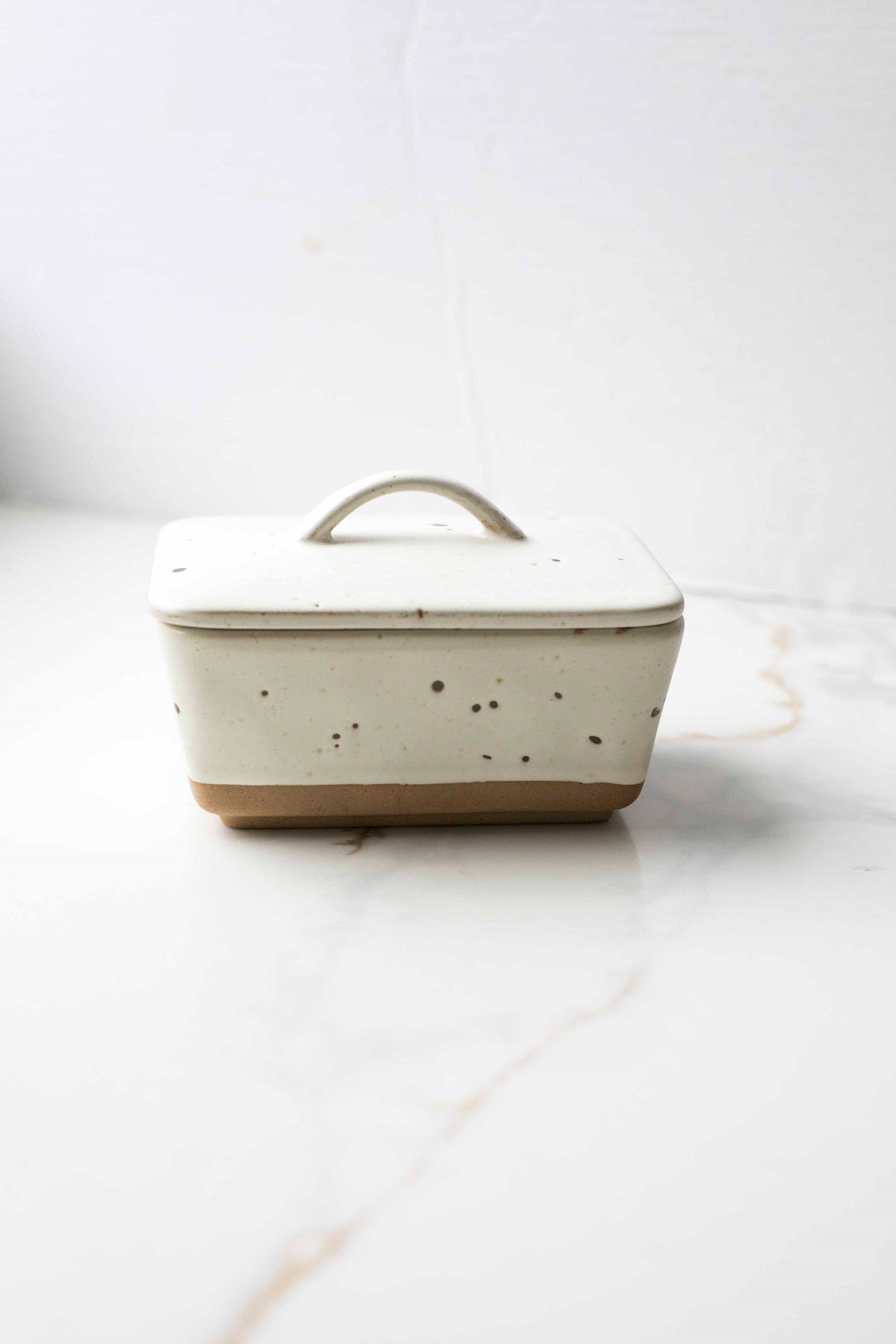 Speckled Butter Dish with Lid