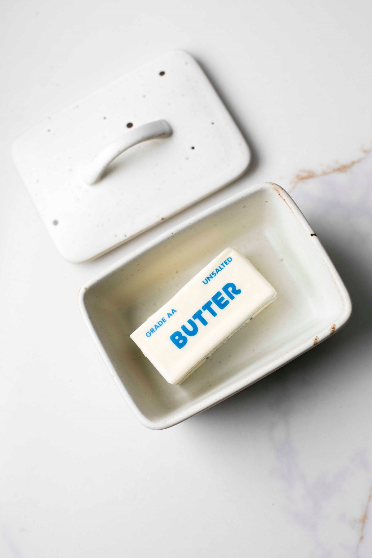 Speckled Butter Dish with Lid