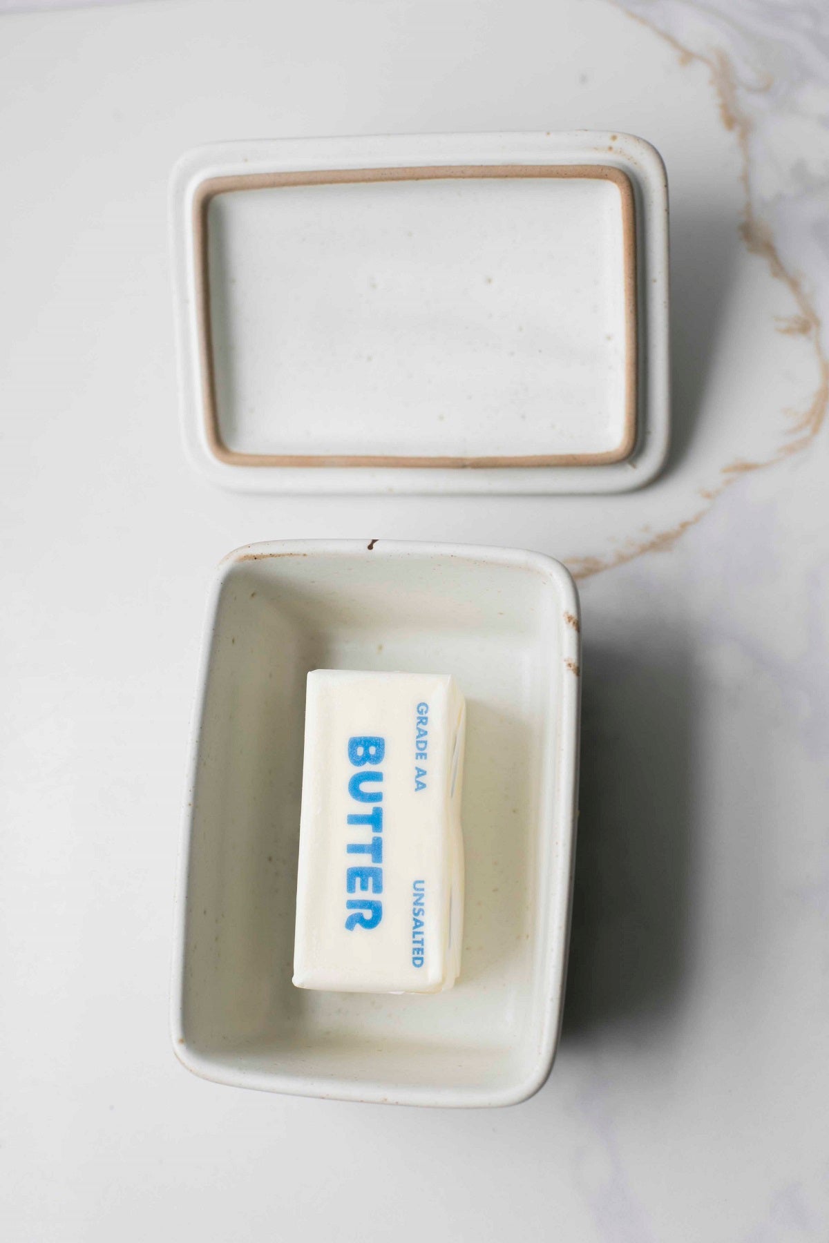 Speckled Butter Dish with Lid