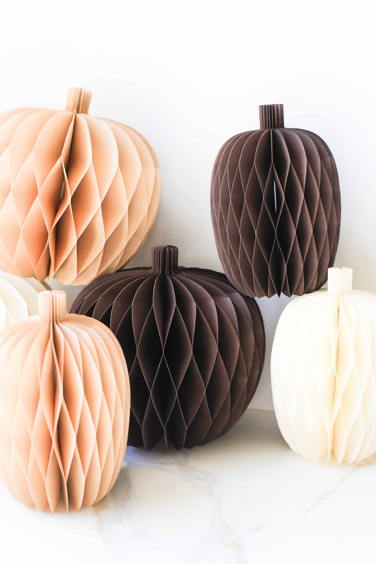Honeycomb Paper Pumpkins – Halloween & Fall Decoration