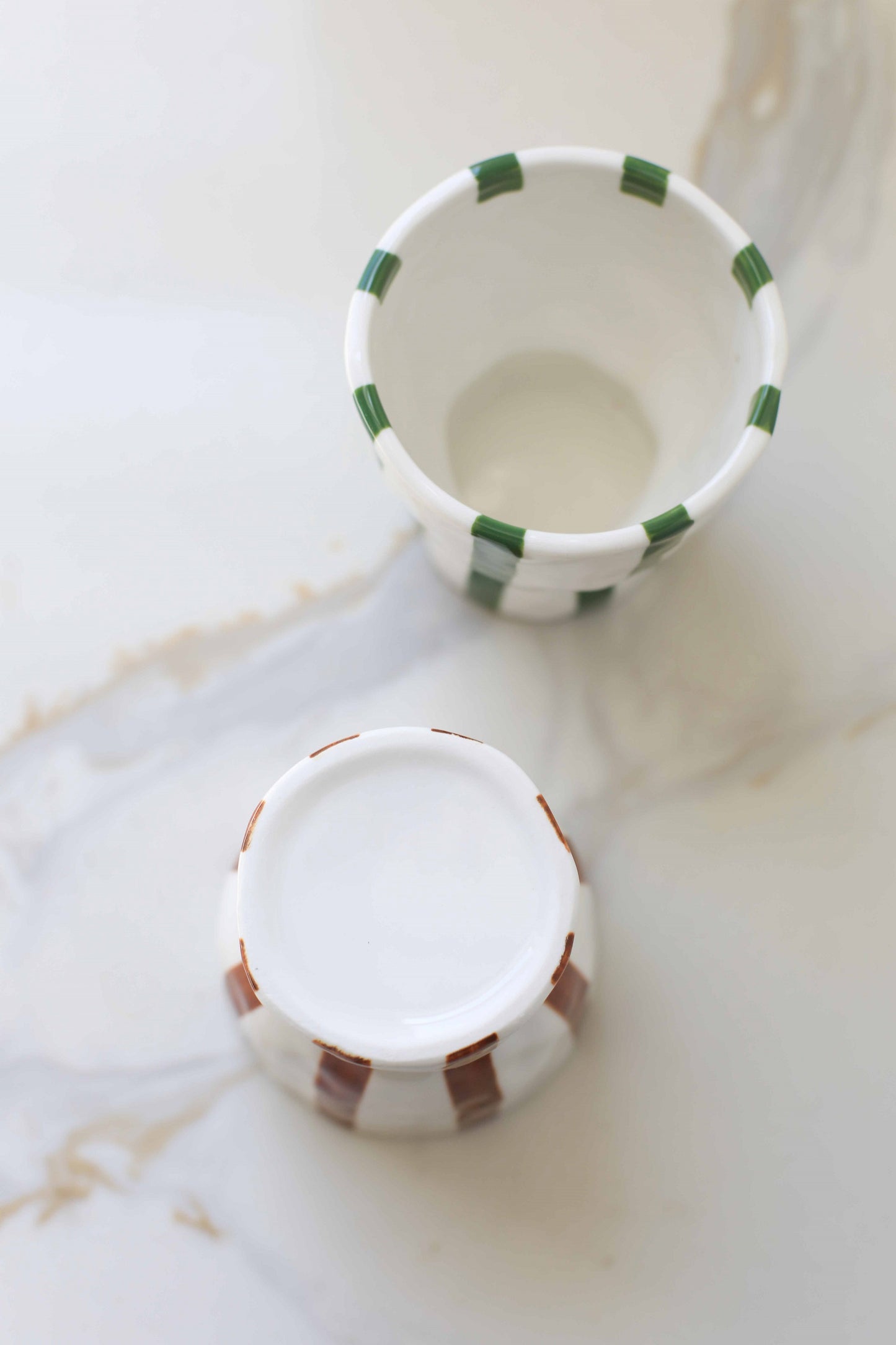 Hand-Painted Tall Striped Mug