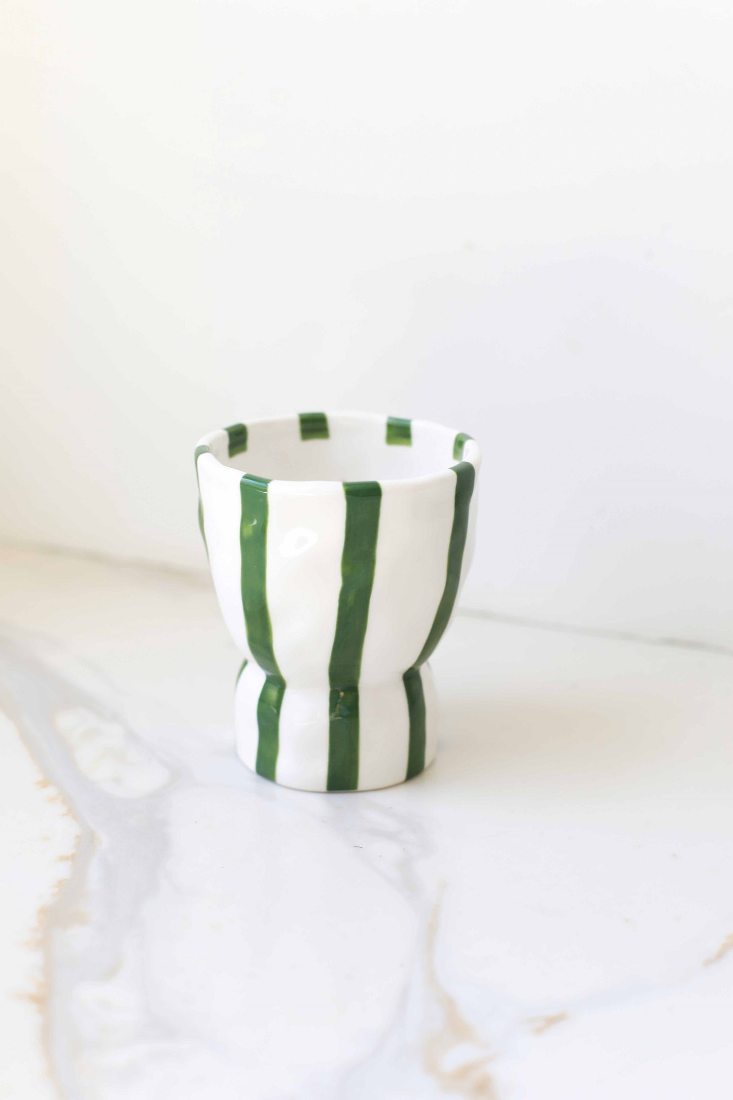 Hand-Painted Tall Striped Mug