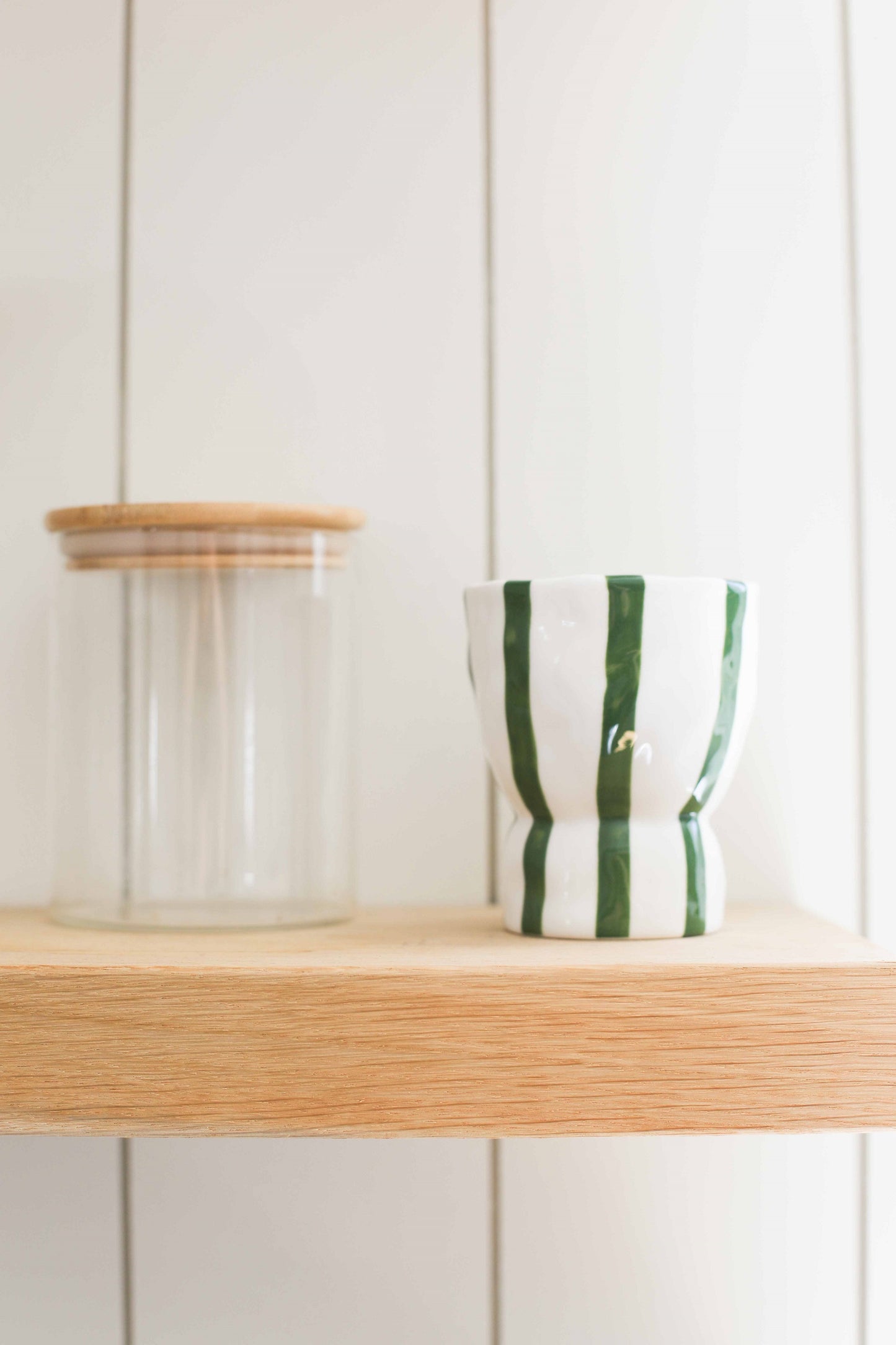 Hand-Painted Tall Striped Mug