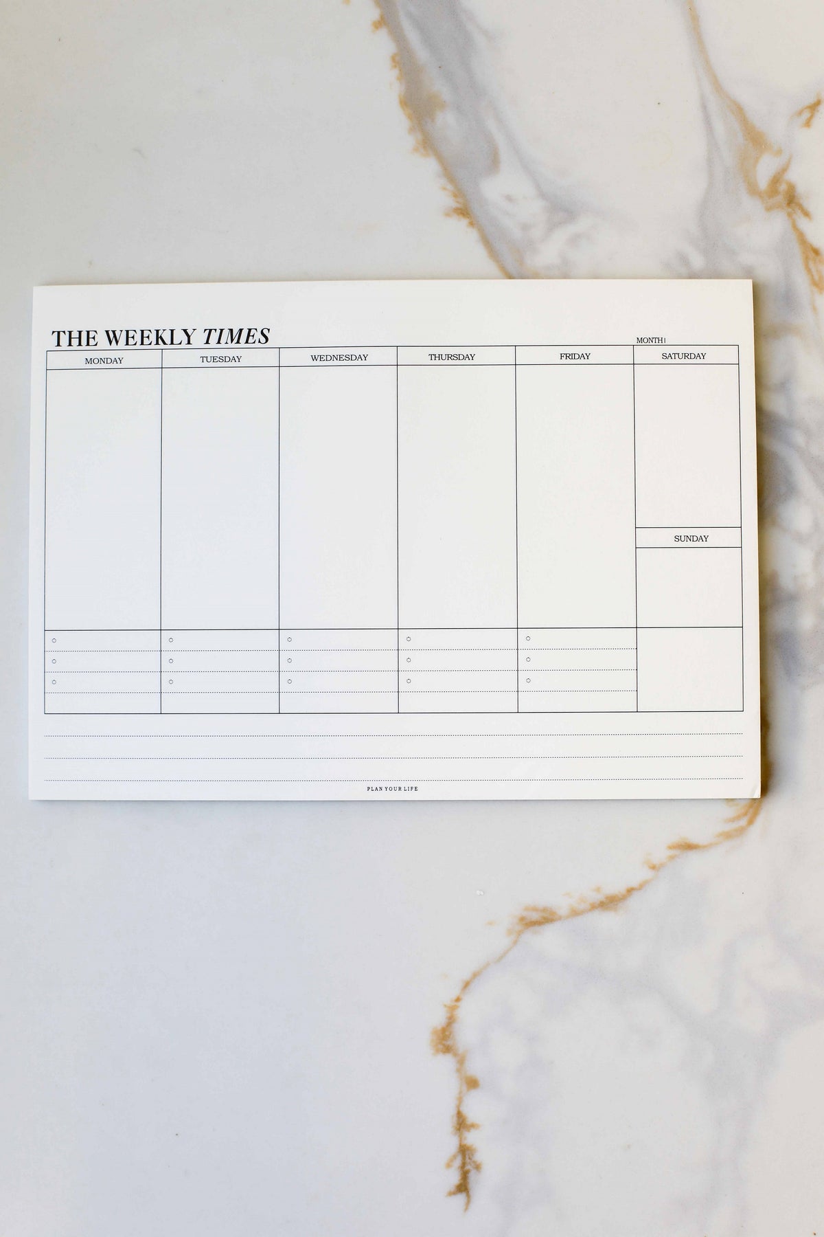 Weekly & Monthly Planner Notepad