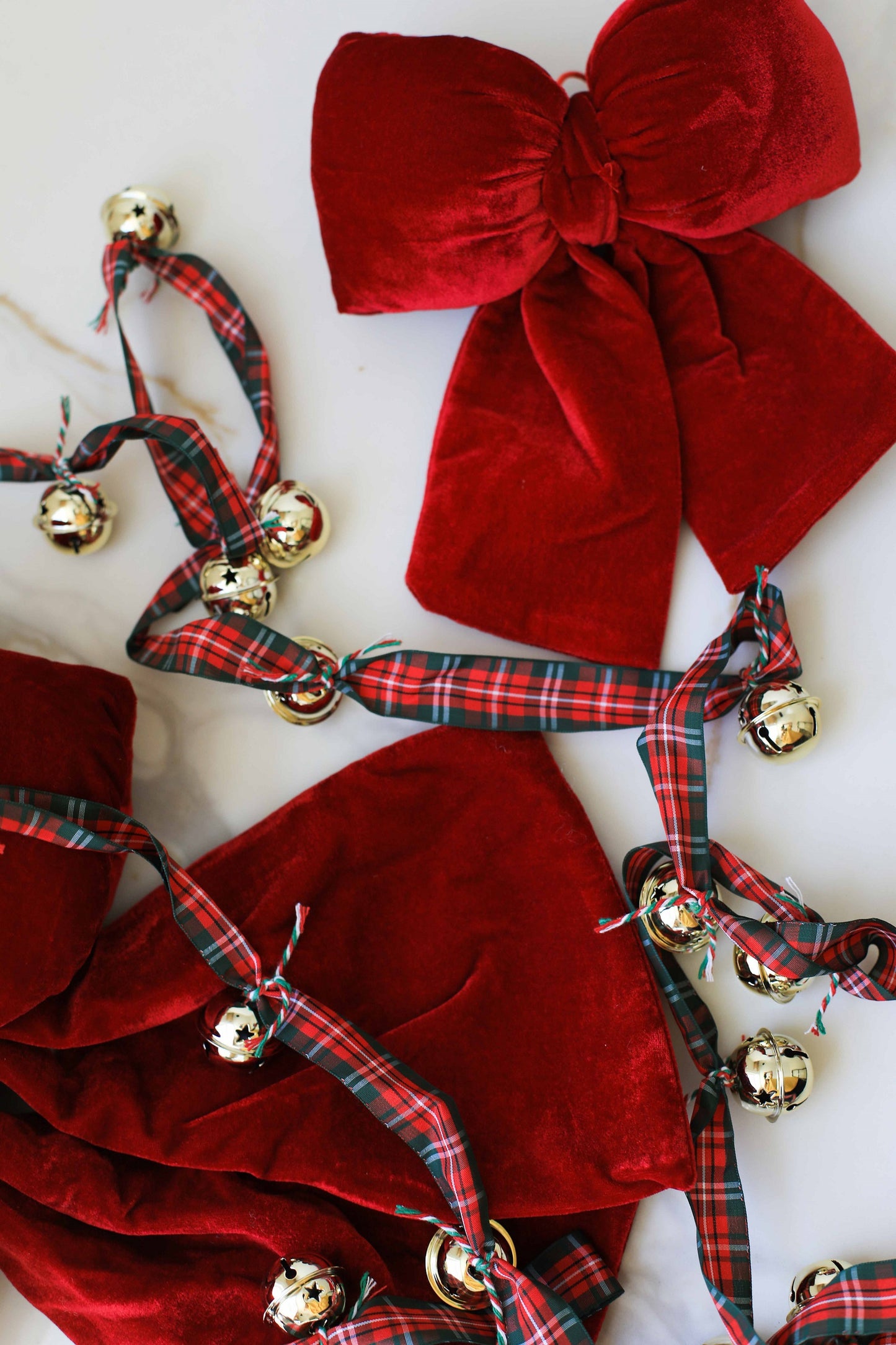 Christmas Red Velvet Bow Decoration