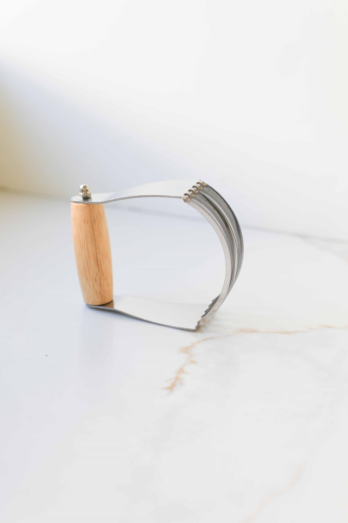 Wood‑Handle Stainless Steel Pastry Blender