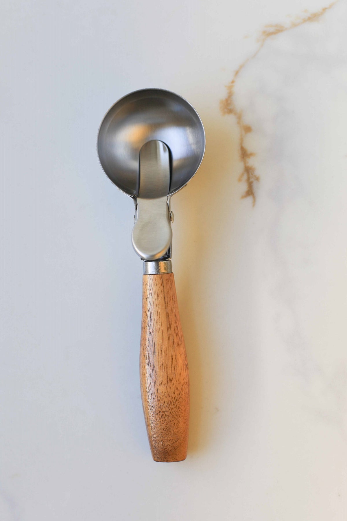 Vintage Wood Handle Ice Cream Scoop