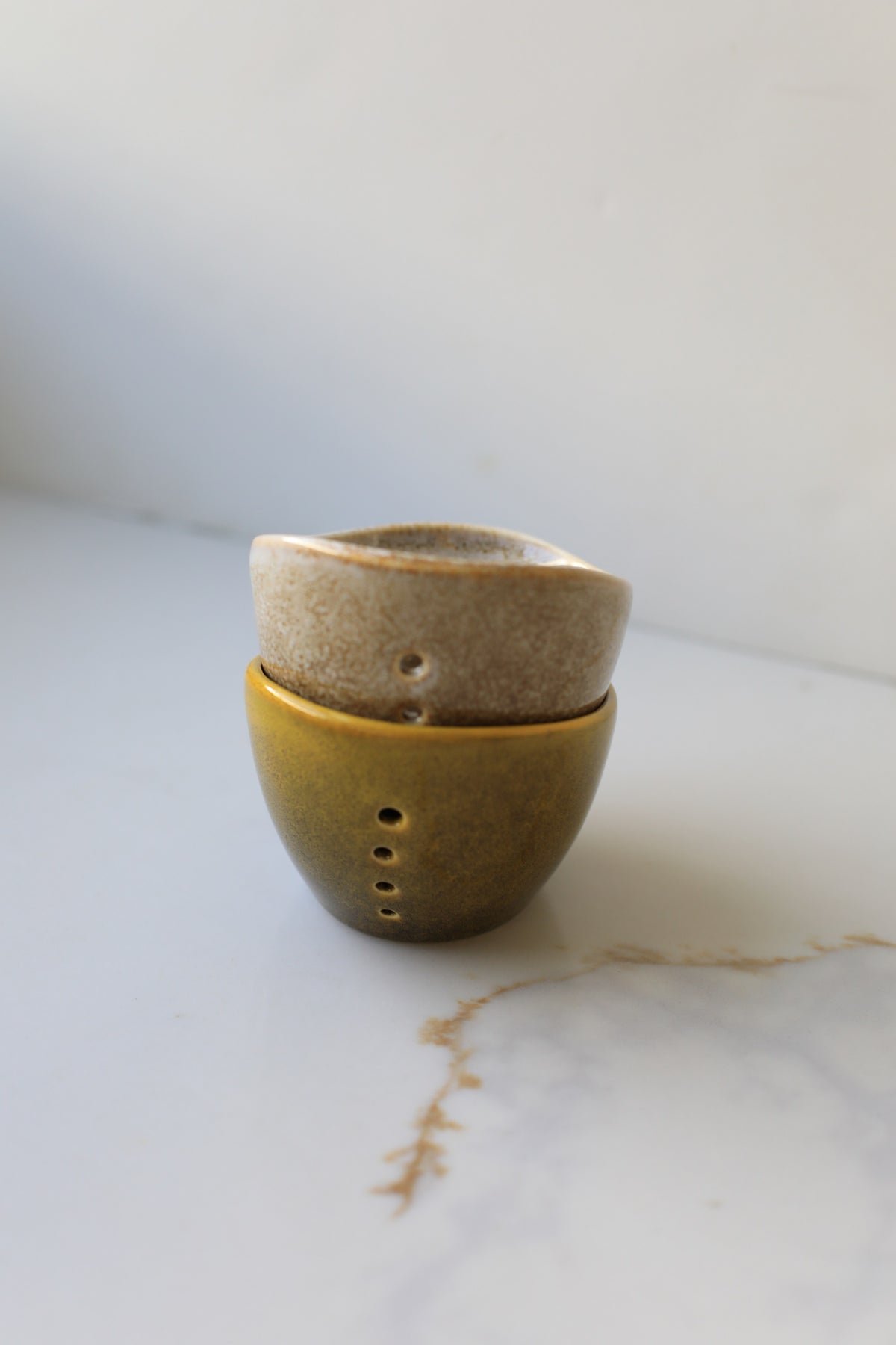 Ceramic Herb Stripper Bowl