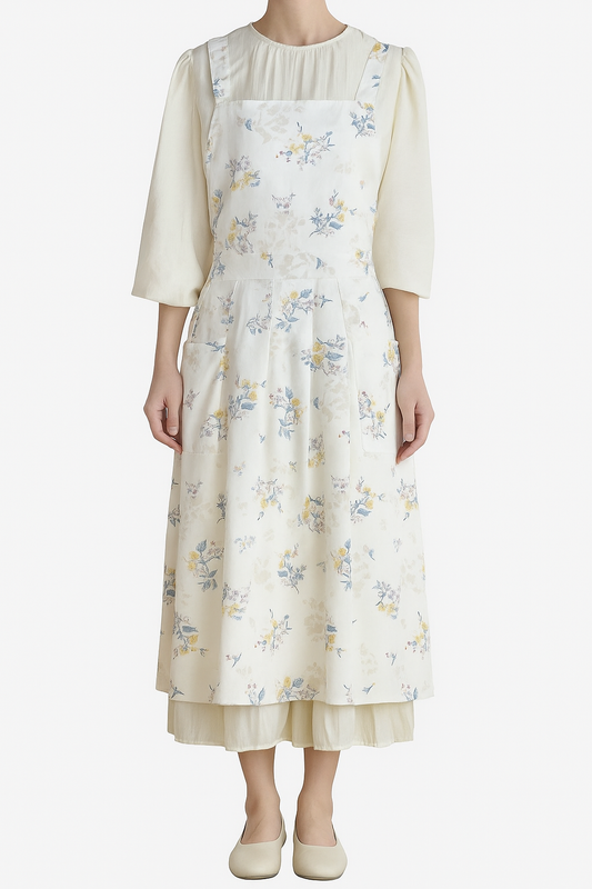 Floral Cotton Apron