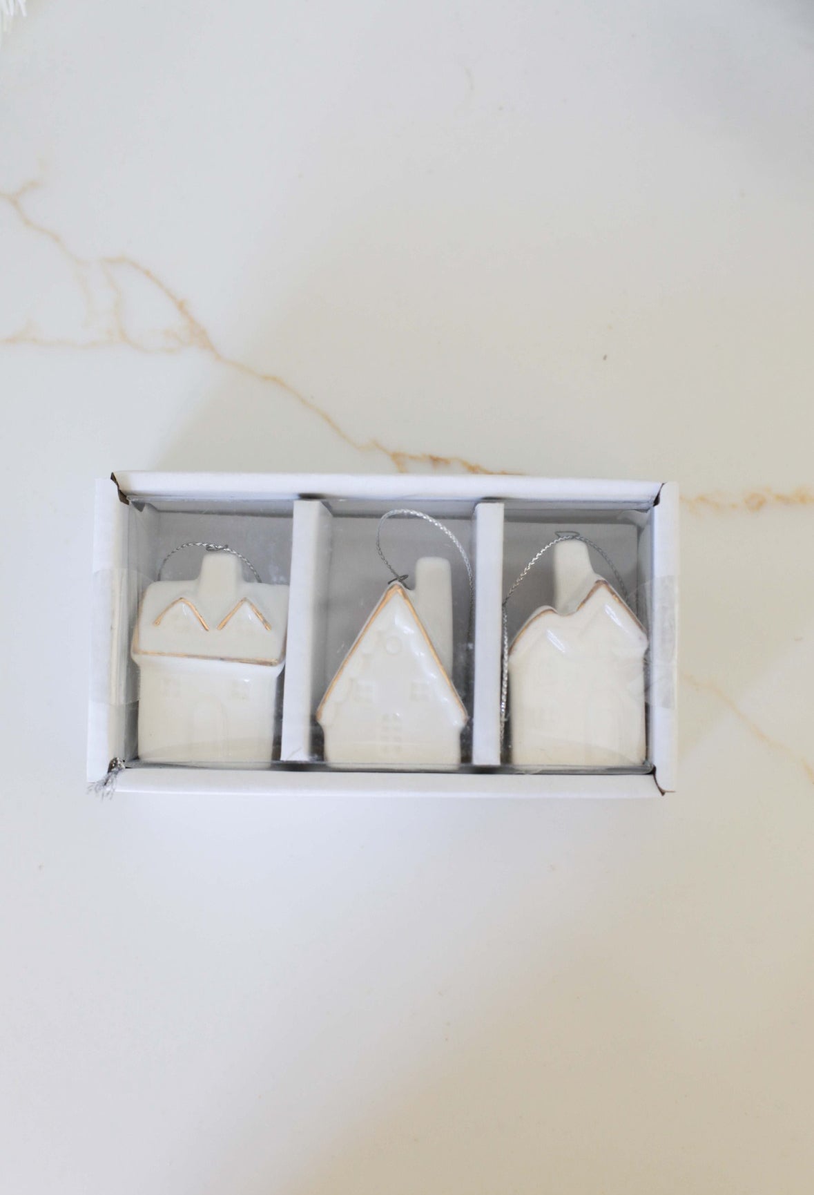 White Ceramic Christmas Ornament