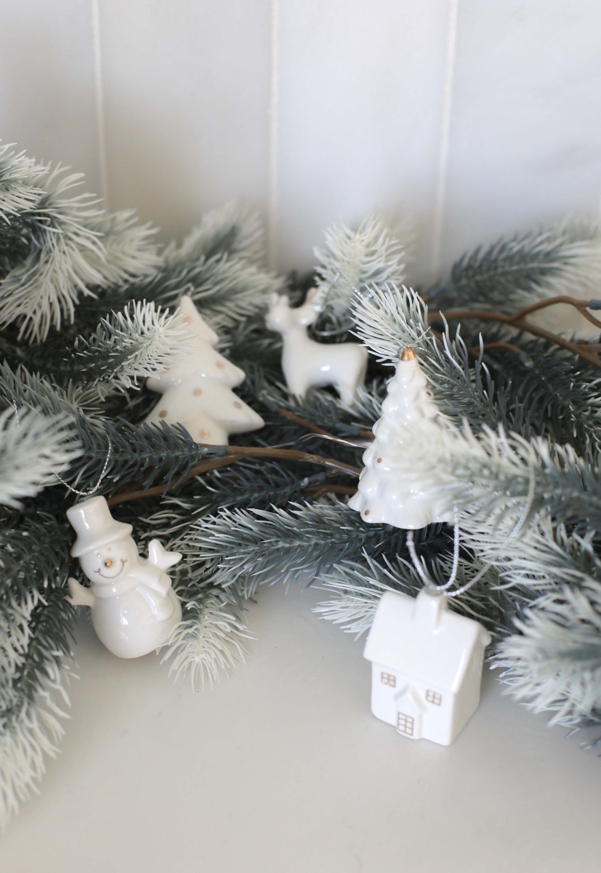 White Ceramic Christmas Ornament