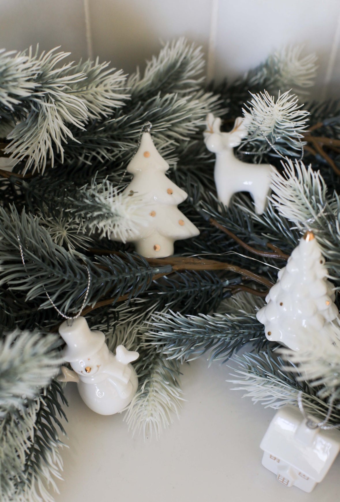 White Ceramic Christmas Ornament
