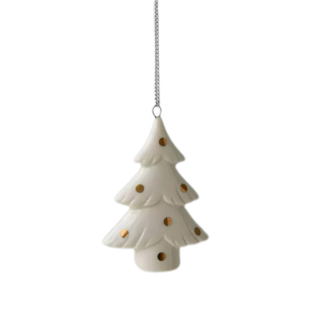 White Ceramic Christmas Ornament