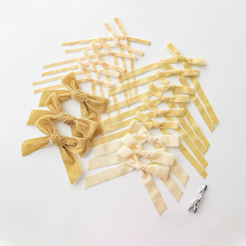 Christmas Bowknot Ribbon Decoration Set