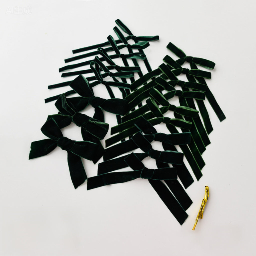 Christmas Bowknot Ribbon Decoration Set