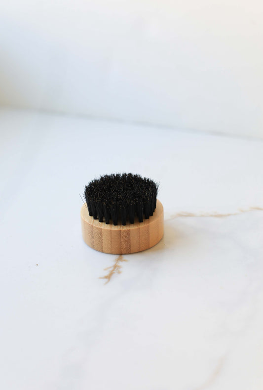 Round Bamboo Beard Brush