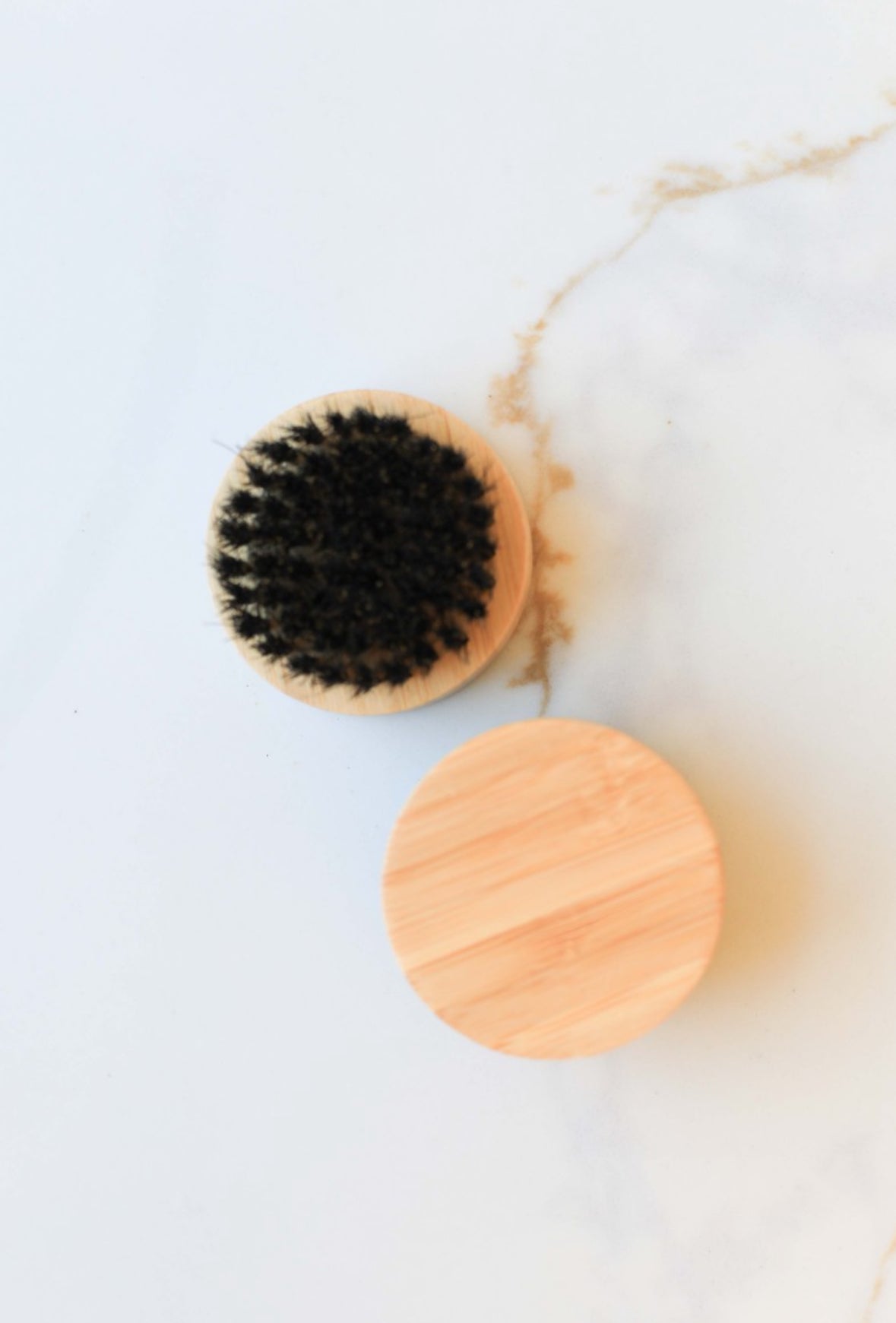 Round Bamboo Beard Brush