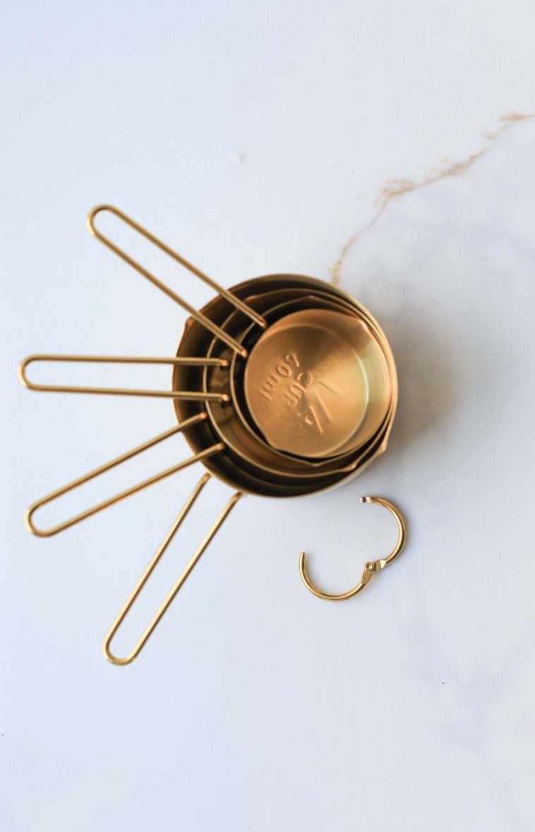 Auric Gold Stainless Steel Measuring Cup Set