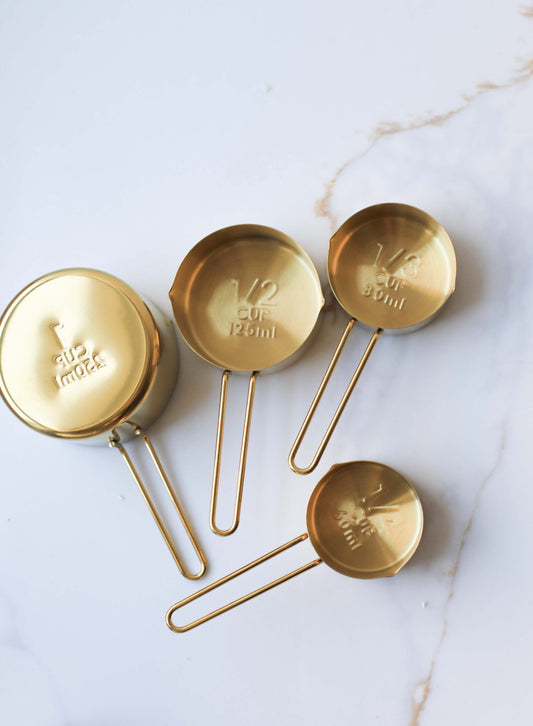 Auric Gold Stainless Steel Measuring Cup Set