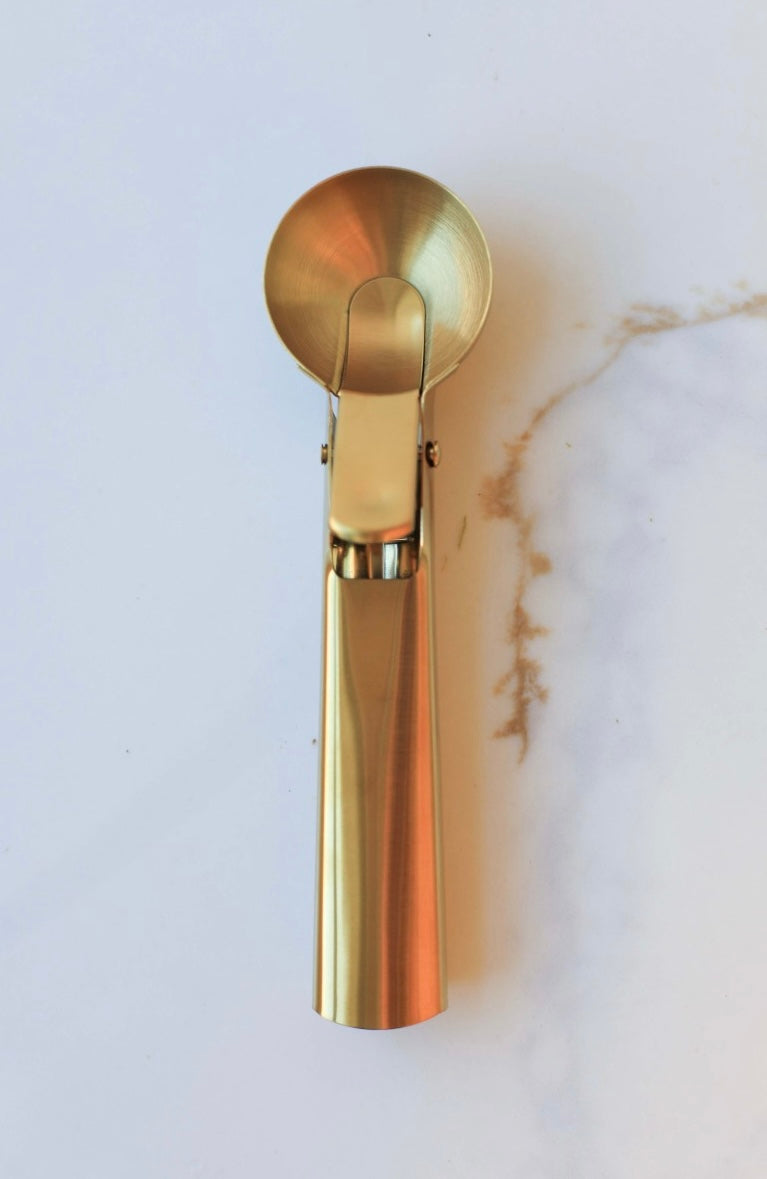 Auric Gold Light Stainless Steel Ice Cream Scoop