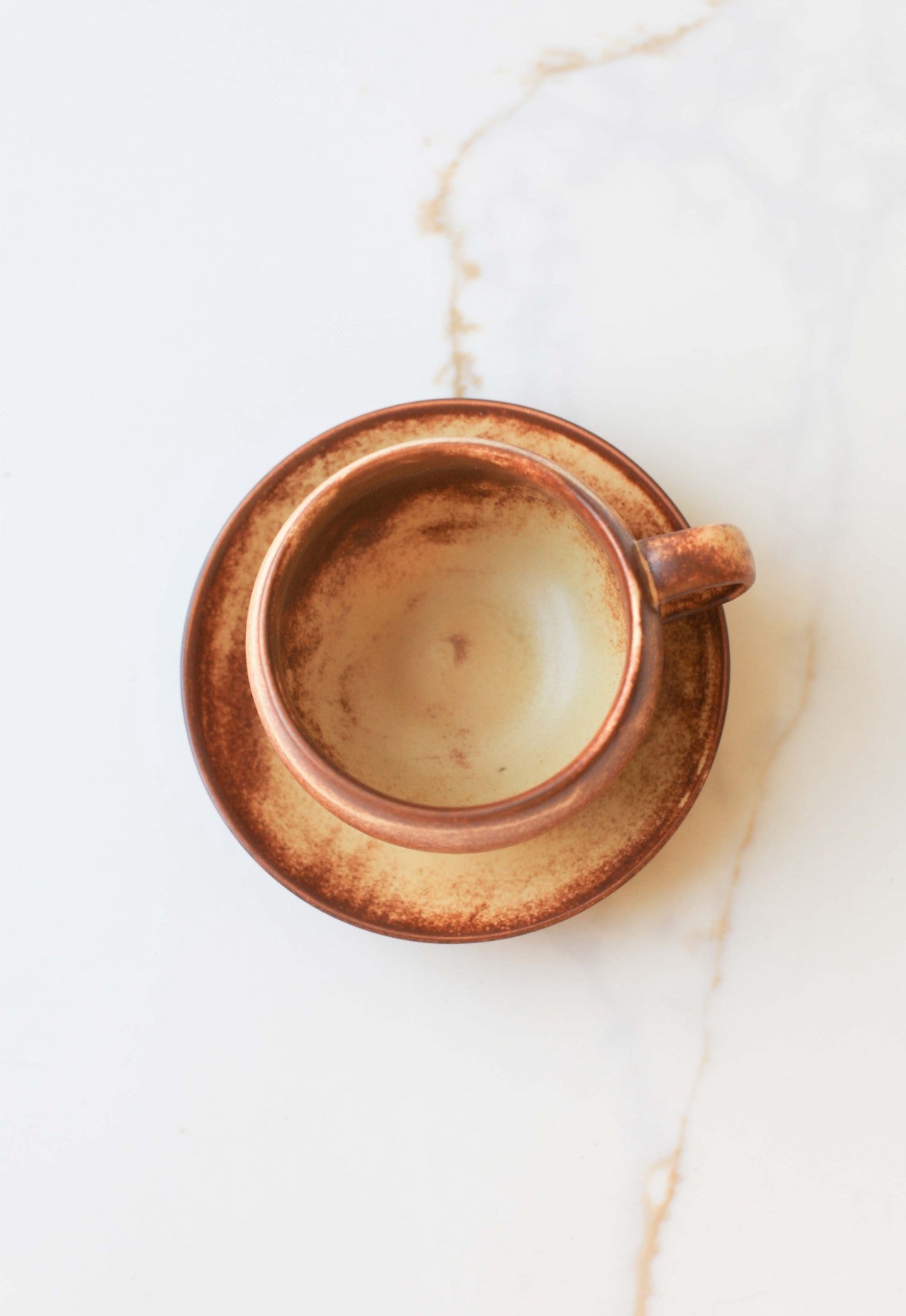 Ceramic Ginger Espresso Cup Saucer Set
