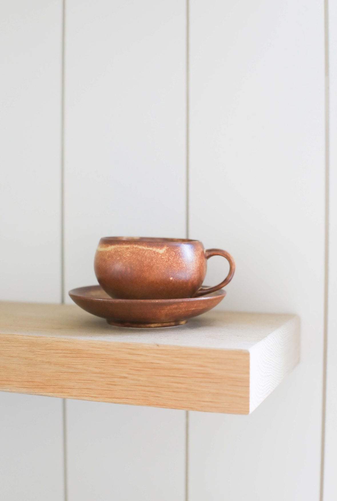 Ceramic Ginger Espresso Cup Saucer Set