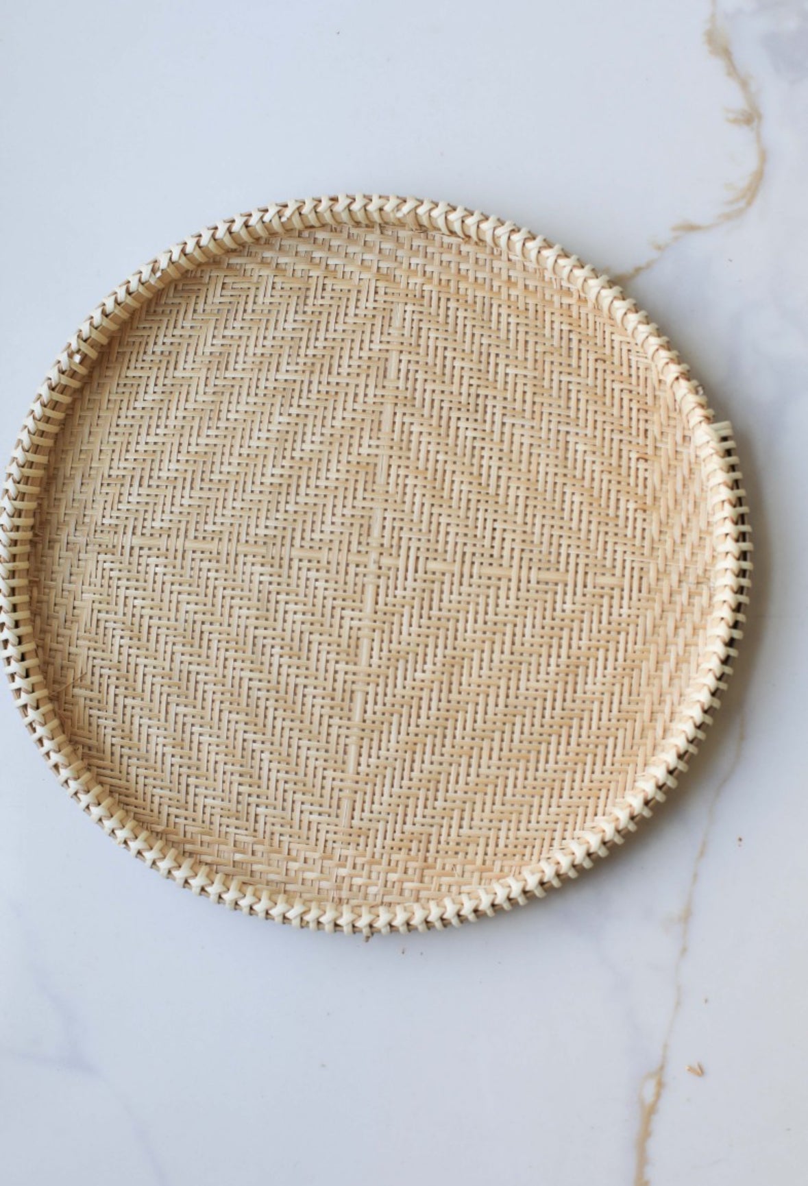 Bamboo Woven Round Tray