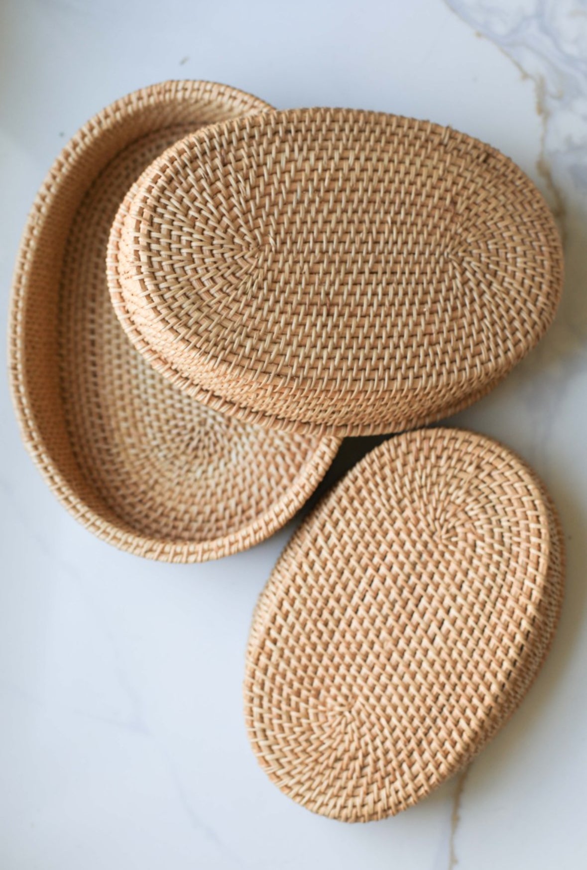 Rattan Oval Storage Tray