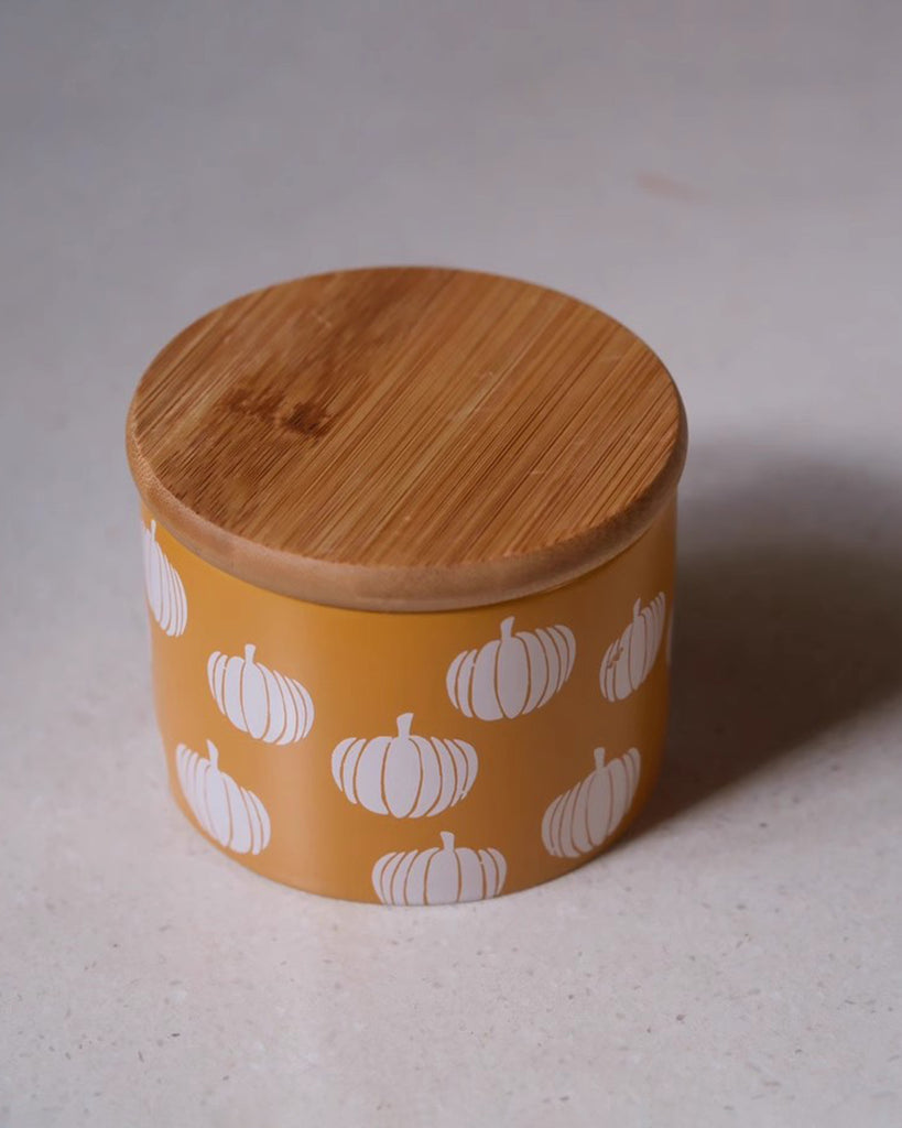 Pumpkin Storage Jar with Bamboo Lid