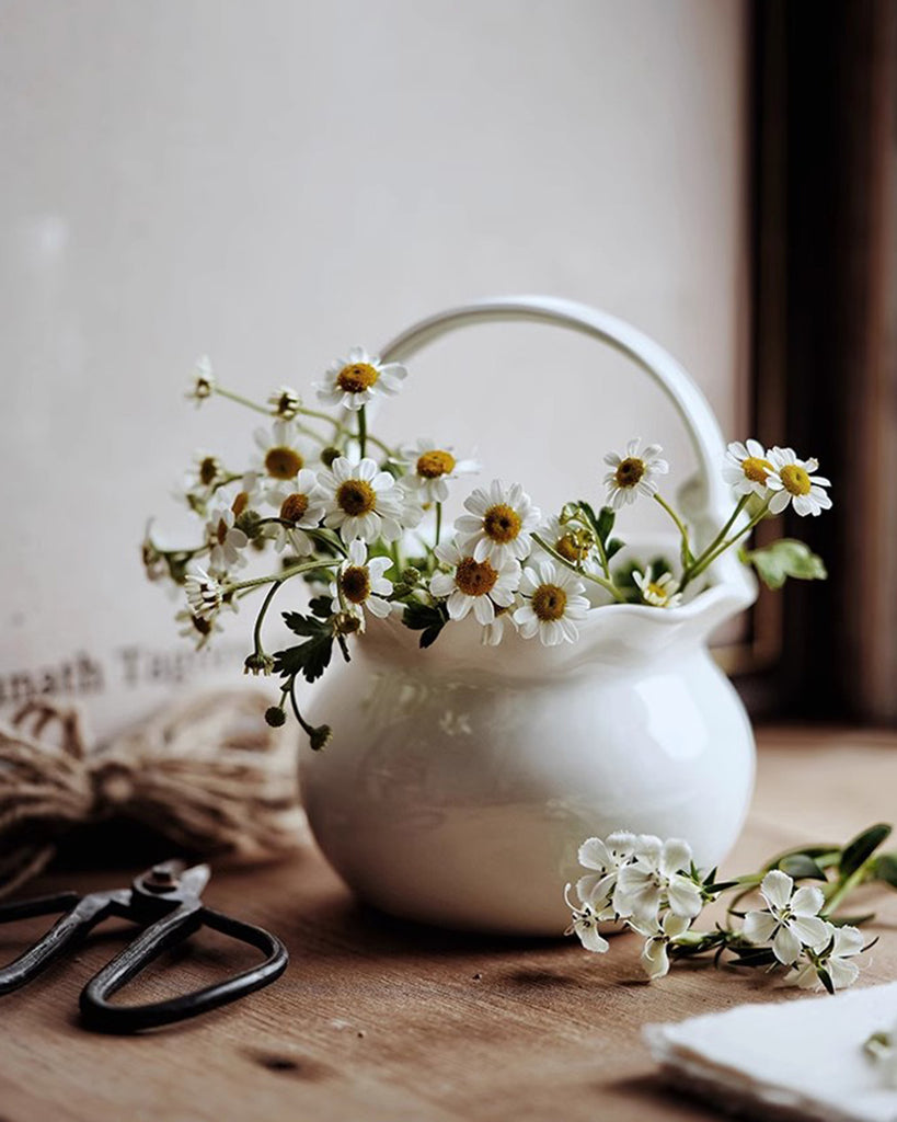 Ceramic Handheld Flower Basket