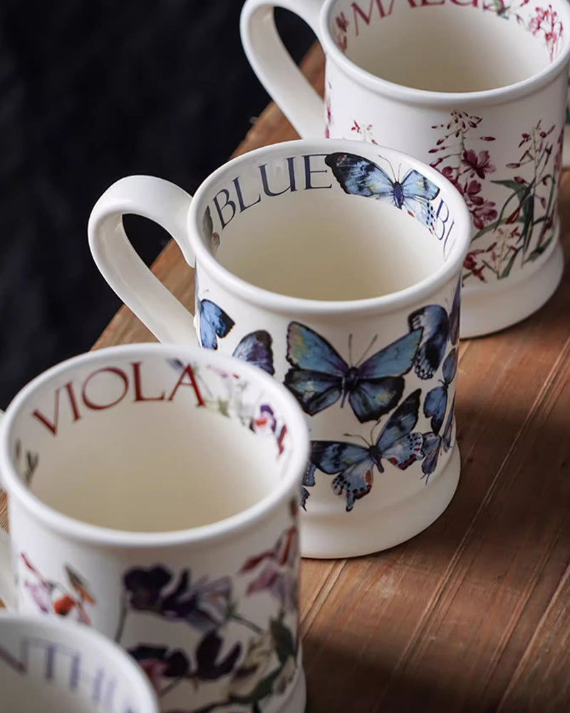 Classical Ceramic Flower Mug