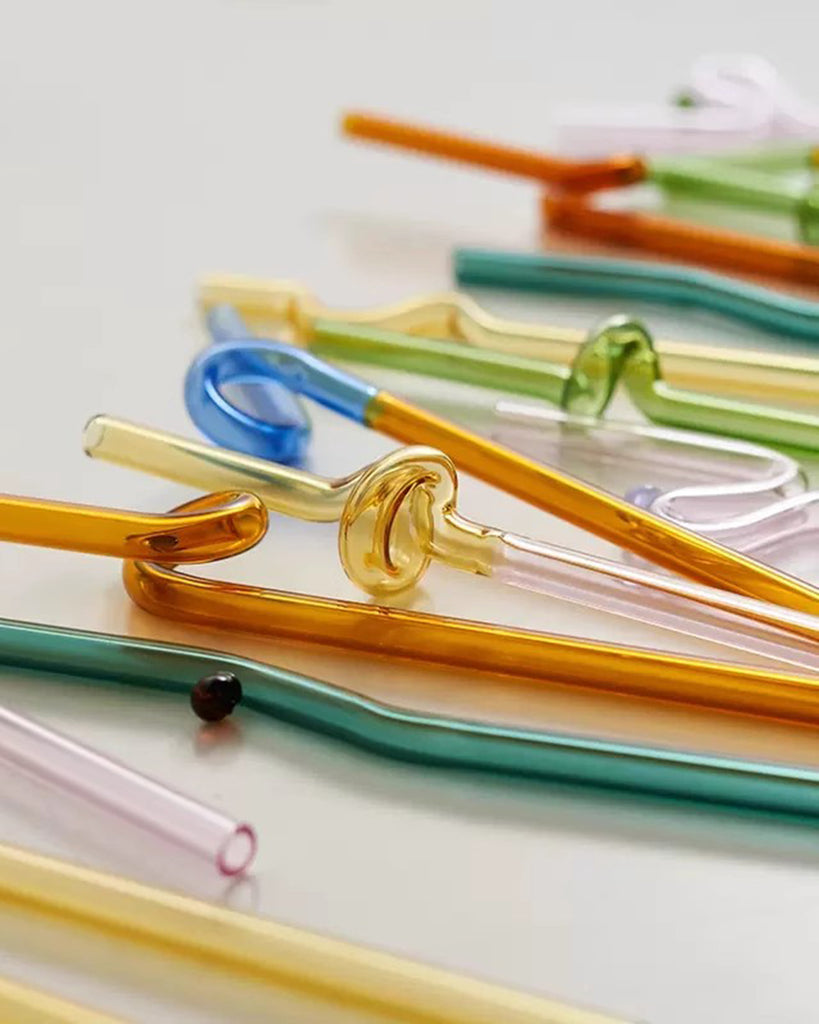 Cute Colorful Glass Straws
