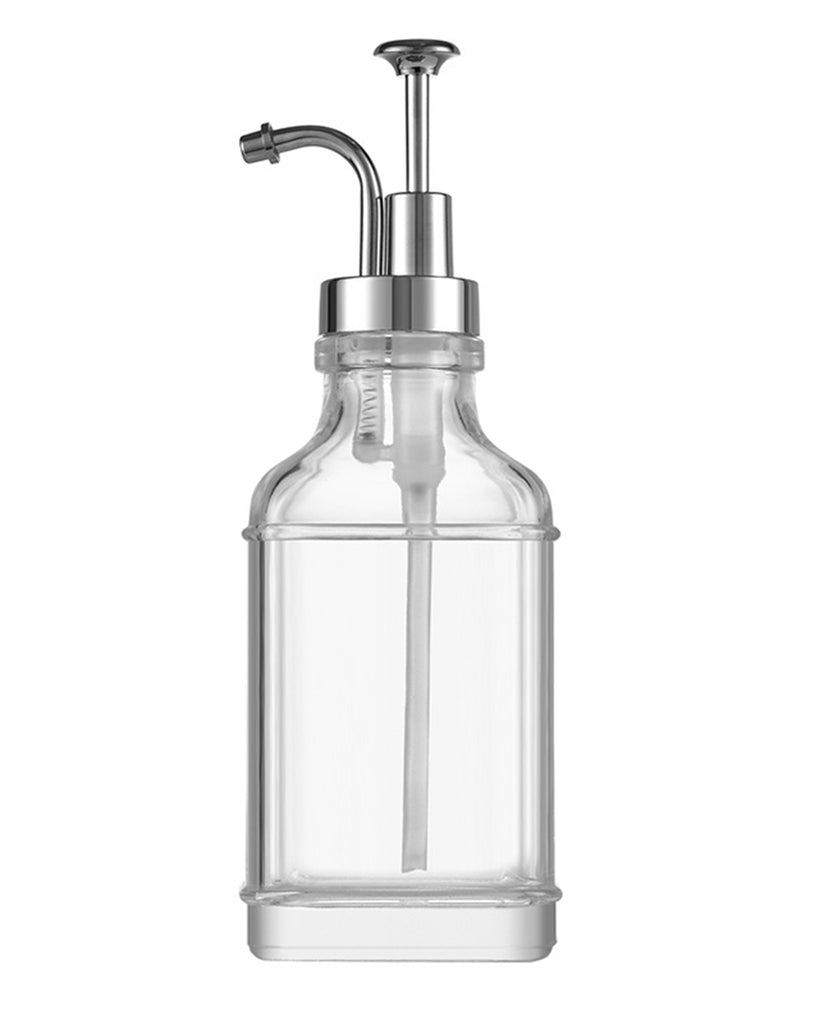 Square Glass Syrup Bottle 