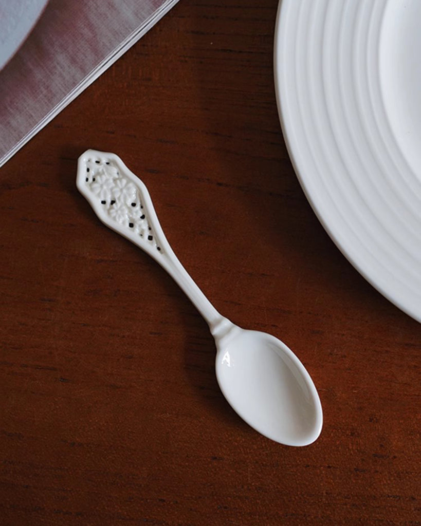 Ceramic Embossed Spoon