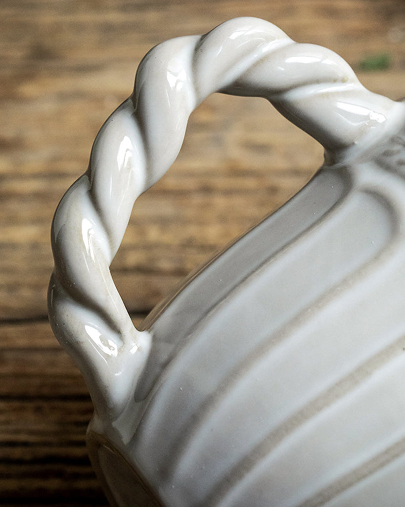 Vintage Ceramic Braid Handle Mug