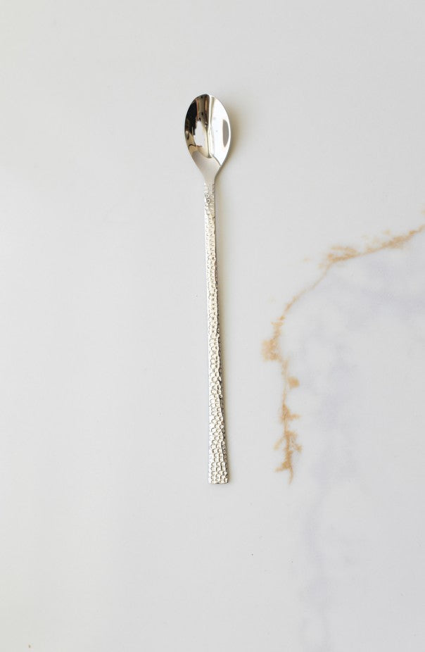 Hammered Stainless Steel Fruit Spoon and Fork