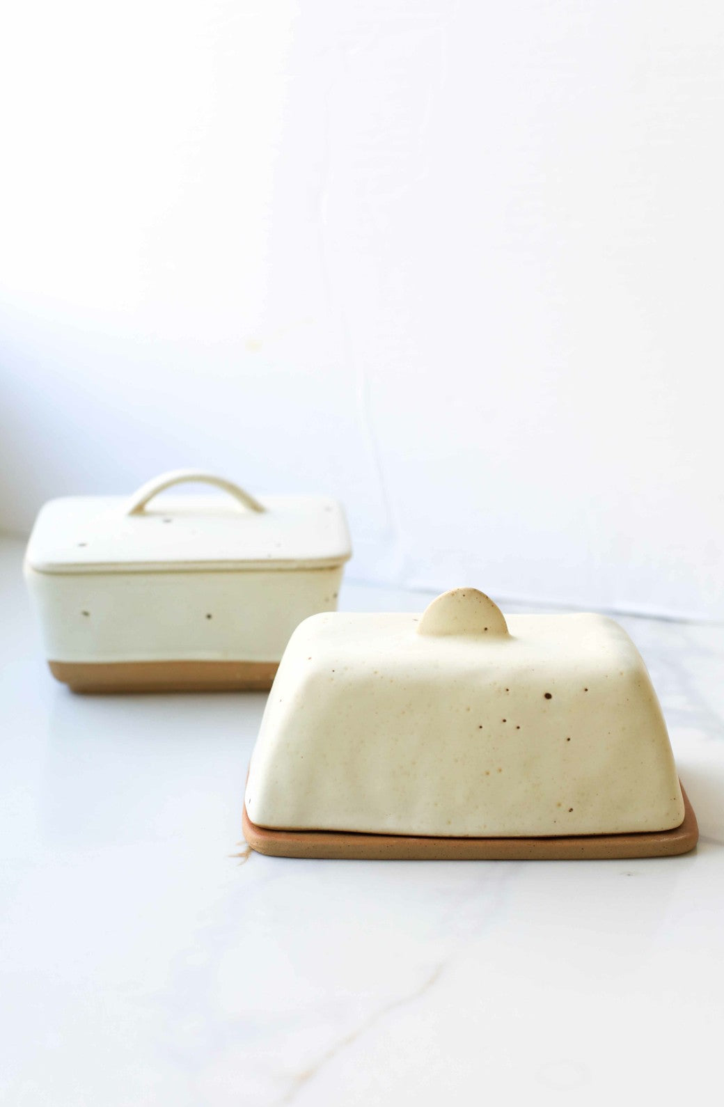 Speckled Butter Dish with Lid