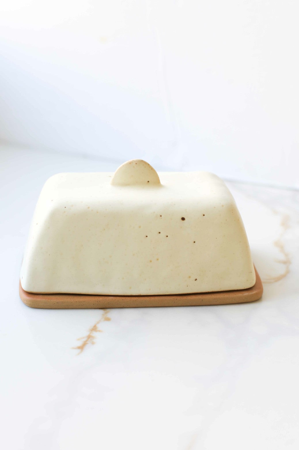 Speckled Butter Dish with Lid