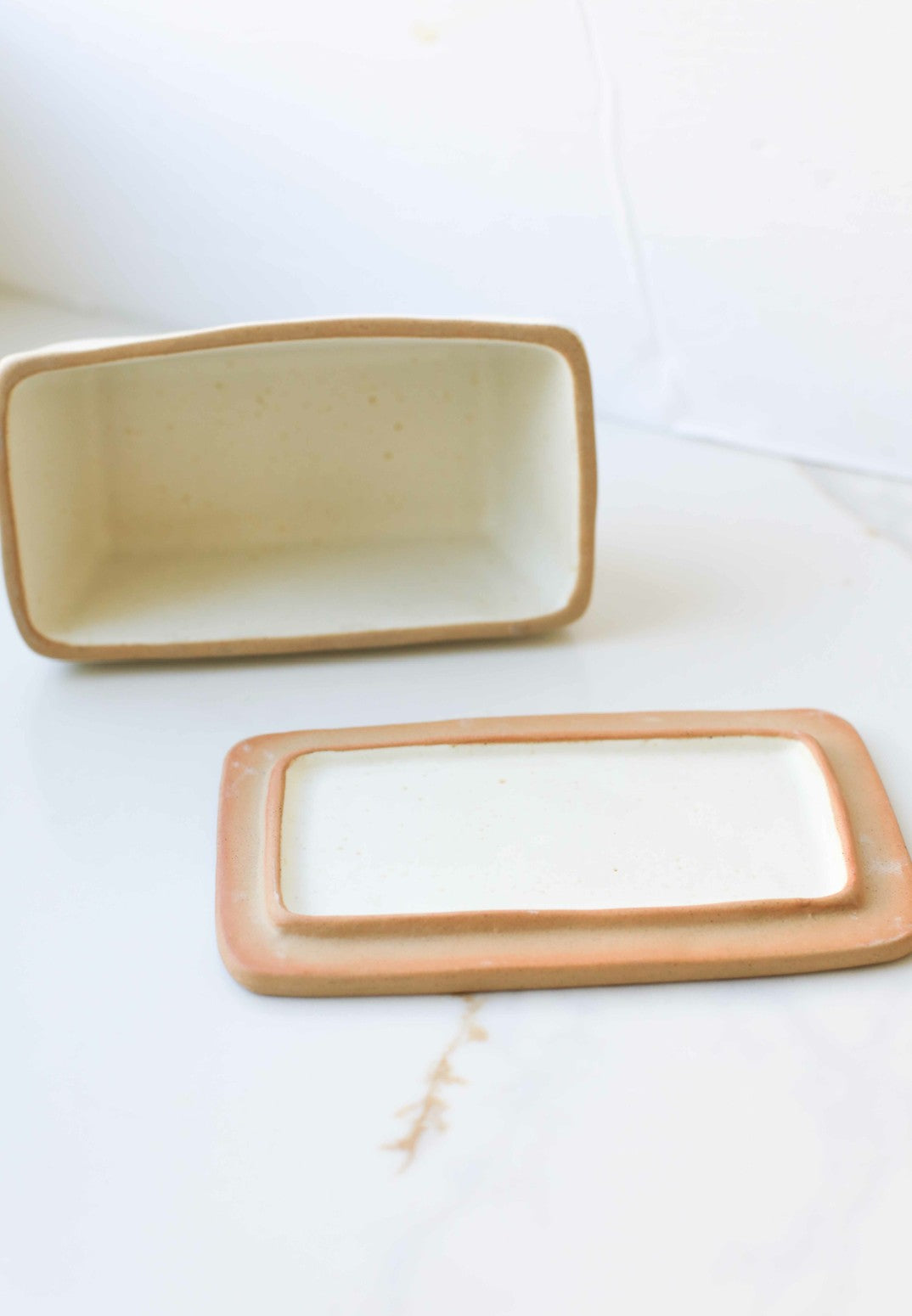 Speckled Butter Dish with Lid
