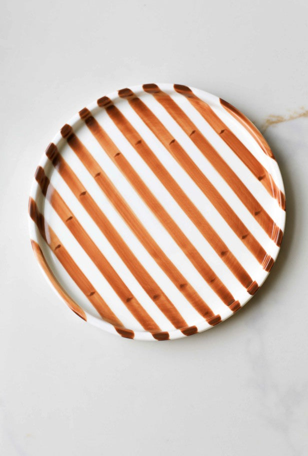 Simple Striped Ceramic Plate