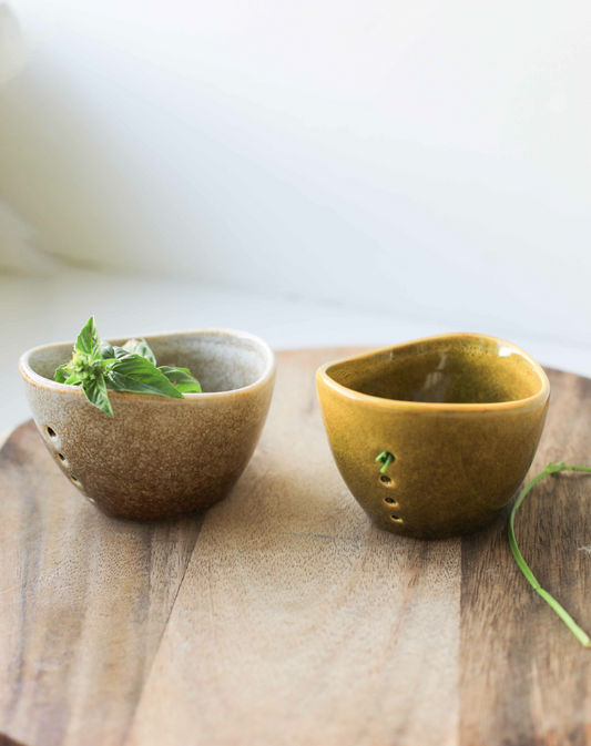 Ceramic Herb Stripper Bowl