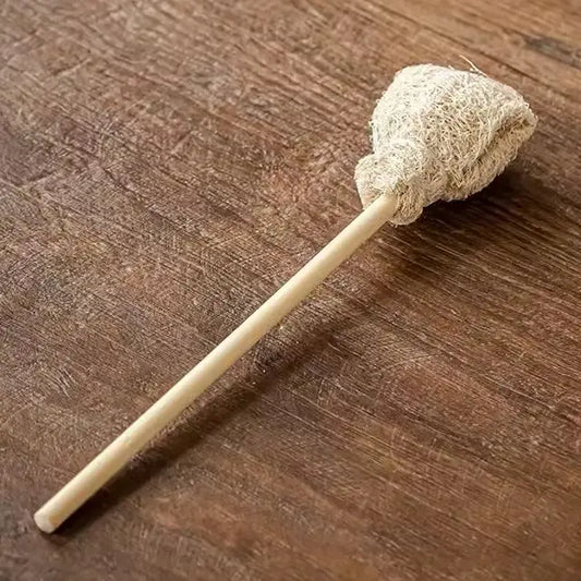 Natural loofah cup brush