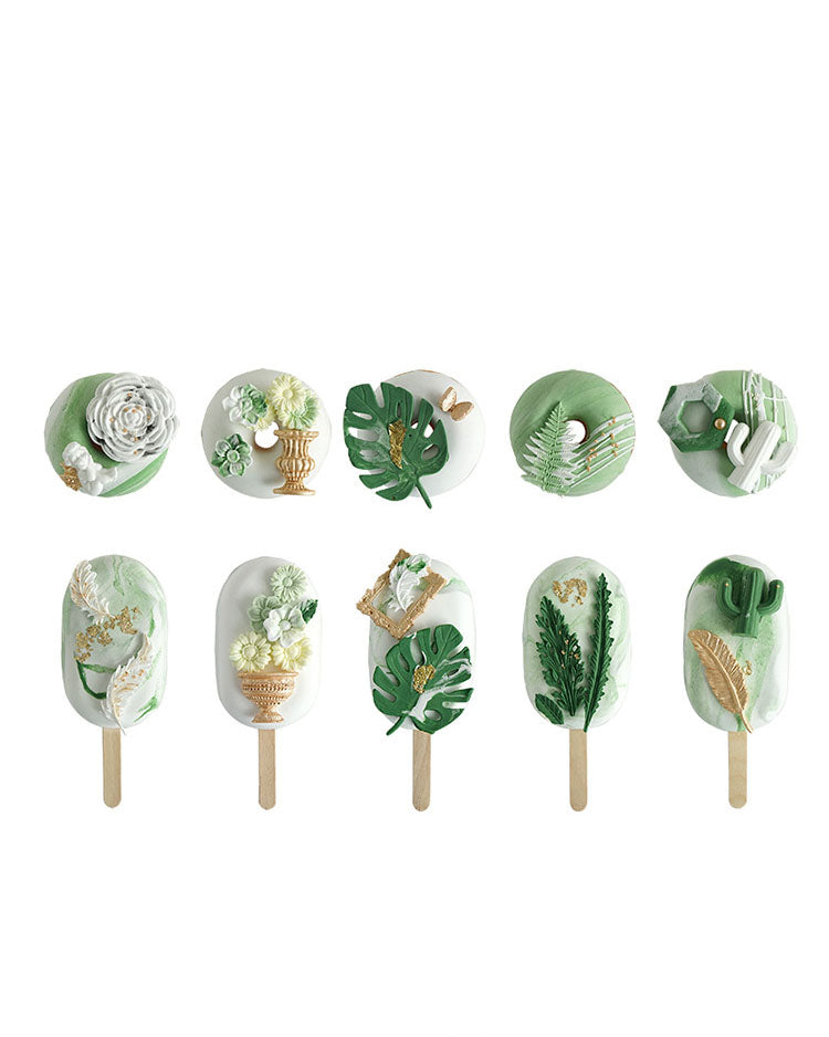 Forest Leaves Fake Popsicles and Donuts