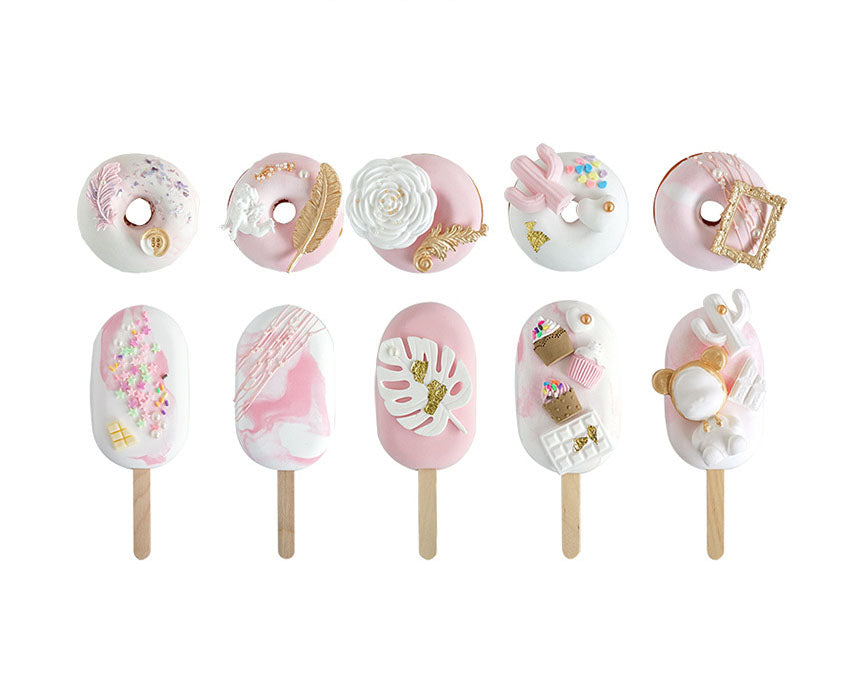 Pink Fairy Fake Popsicles and Donuts