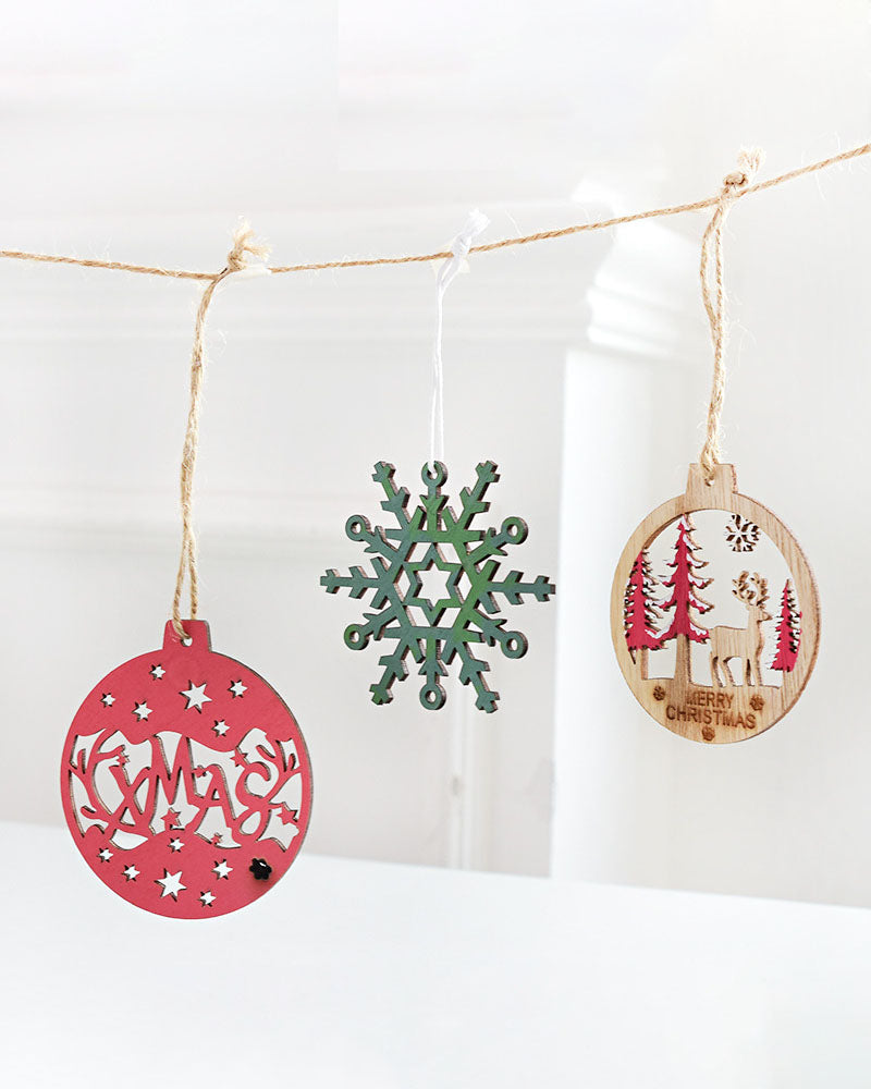 Cute Wood Ornaments Sets