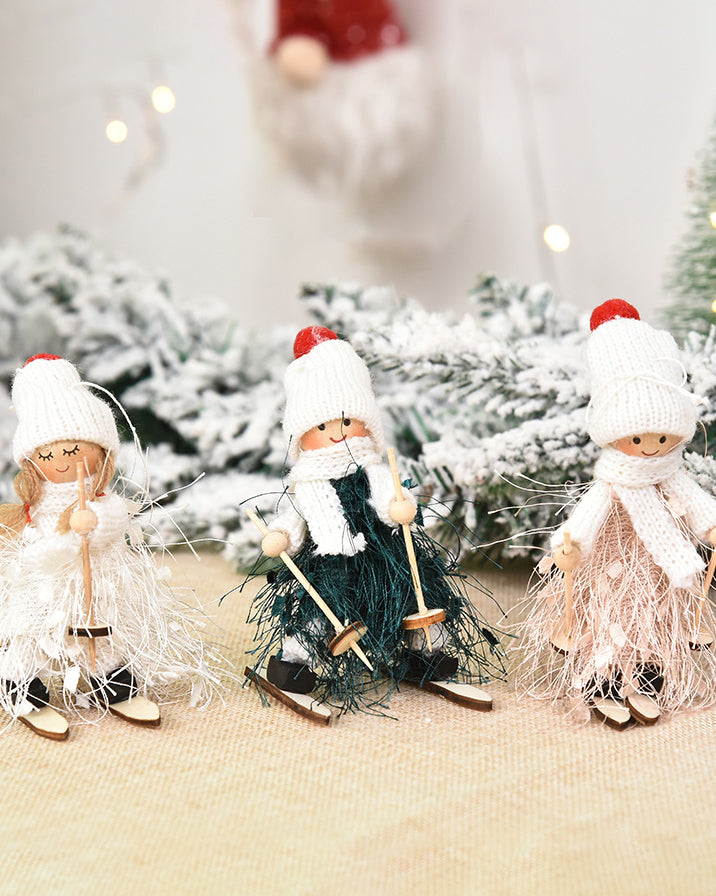 Christmas Decoration Ski Doll Pendant
