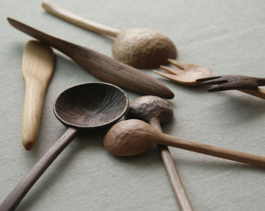 hand carved wooden spoon
